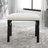 Diverge White Shearling Small Bench by Uttermost