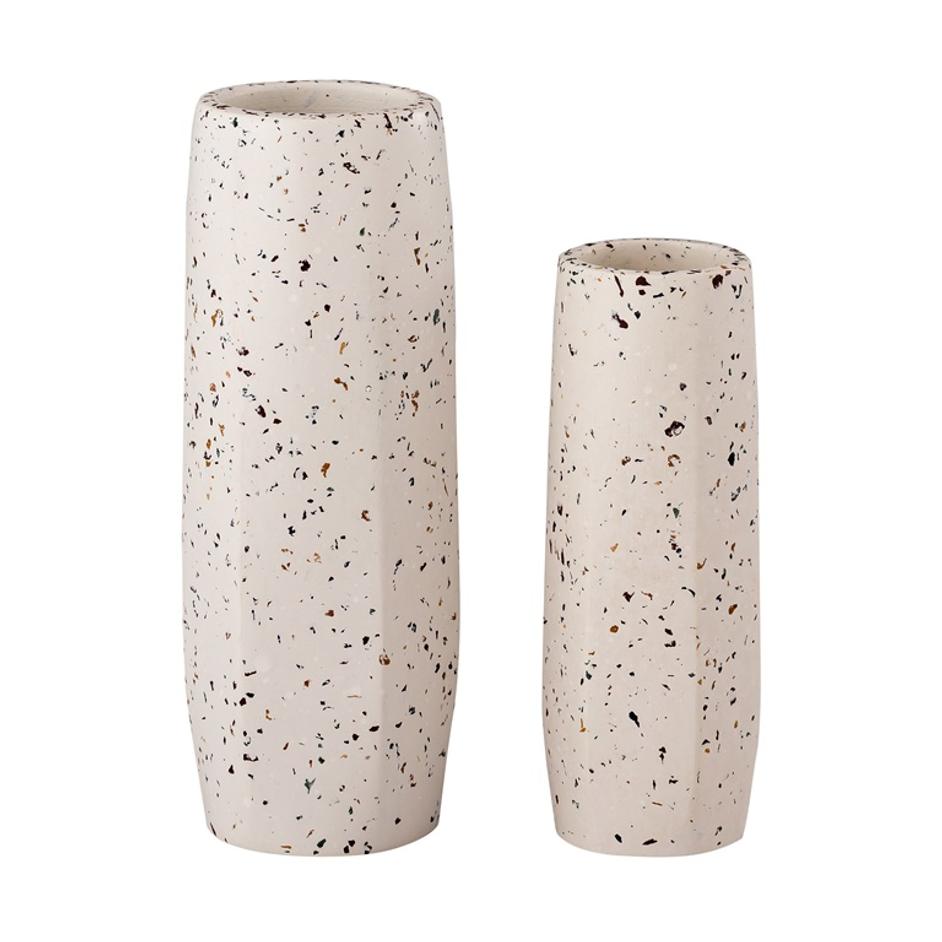 Terrazzo White Vase - Small Skinny by tov furniture