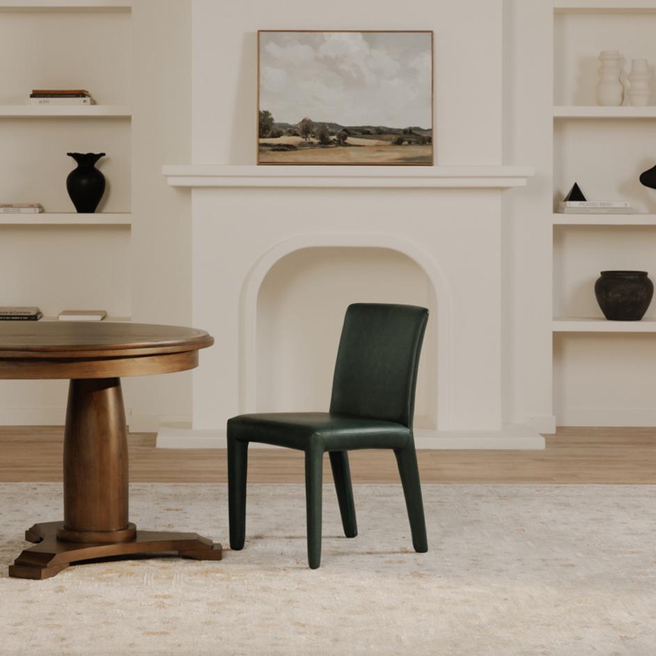 Monte Dining Chair Teal Vegan Leather - Set Of Two by Moes Home