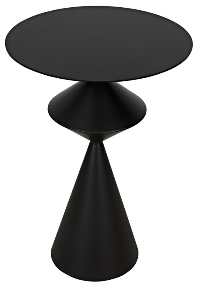 Zasa Side Table, Black Steel by Noir Furniture