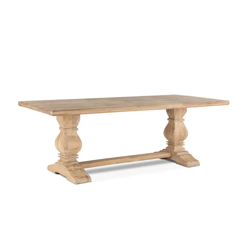 San Rafael 84-Inch Rectangle Mango Wood Dining Table in Antique Oak Finish by Home Trends & Design