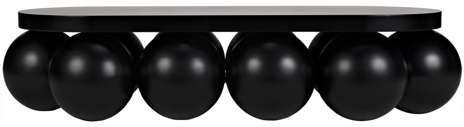 Lambreta Industrial Steel Coffee Table in Matte Black by Noir Furniture