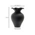 Ruffle 12 Inch Decorative Vessel Black by Moes Home