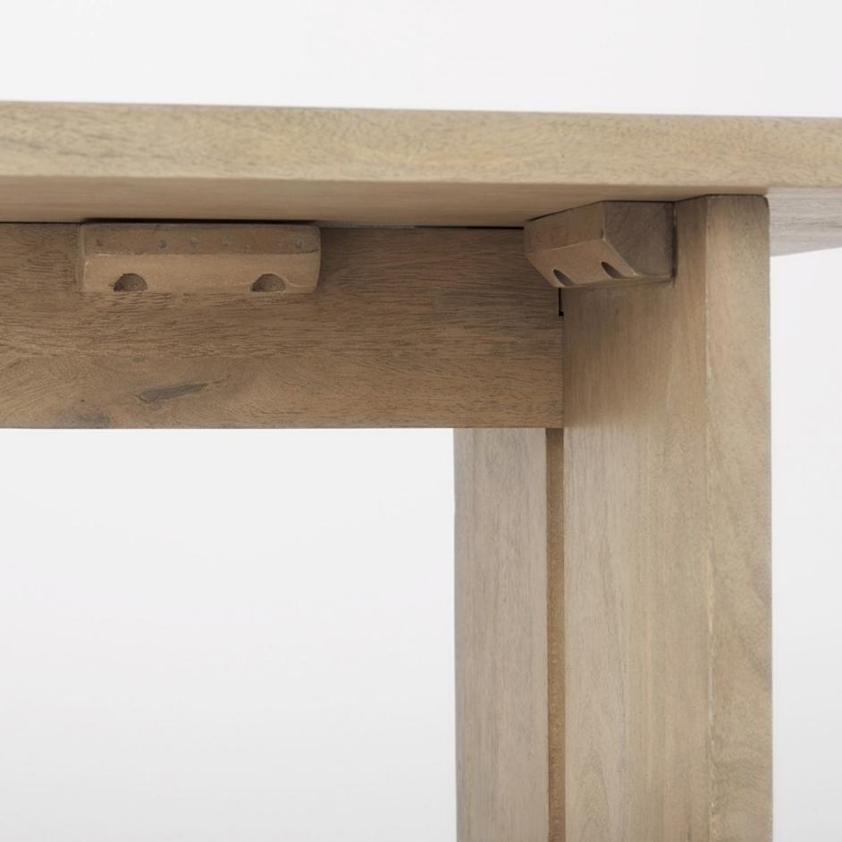 Aida 18H Light Brown Wood Dining Bench by Mercana