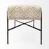 Avery II 55L x 17W Off White Upholstered Seat With Metal Base Accent Bench by Mercana