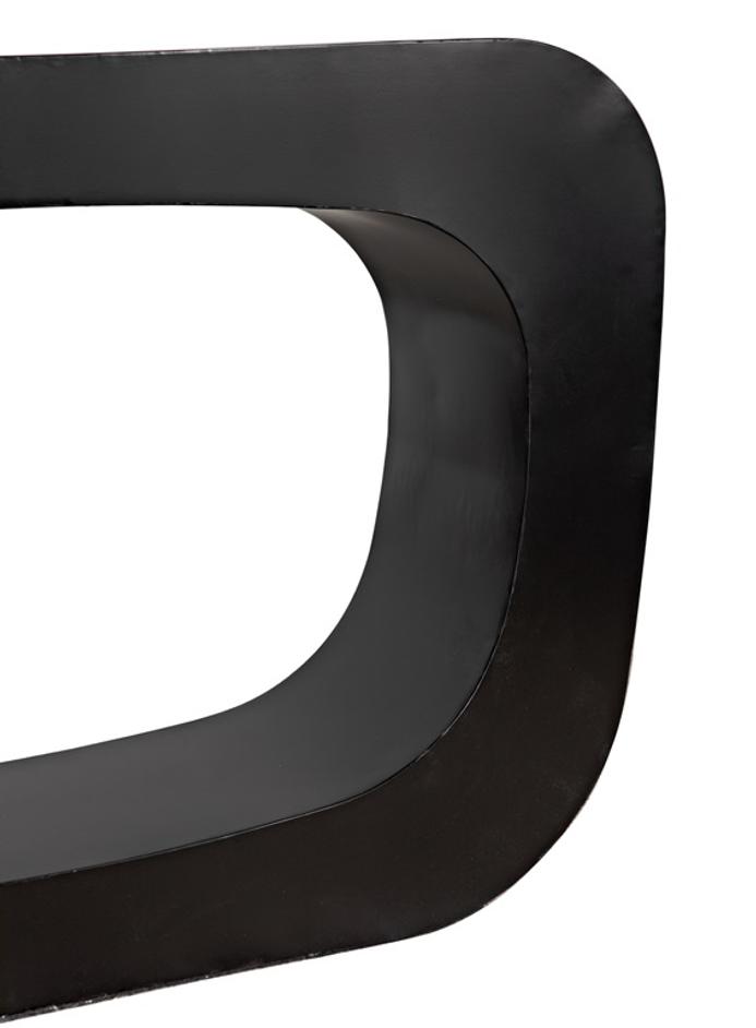 Ponte Console in Matte Black Industrial Steel by Noir Furniture