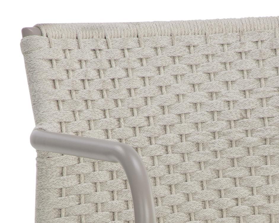 CASELLA STACKABLE DINING ARMCHAIR - GREIGE - CREAM by Sunpan