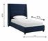 Koah Navy Velvet Bed in Twin by tov furniture