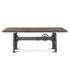 Industrial Loft 84-Inch Reclaimed Teak Wood Dining Table with Adjustable Crank by Home Trends & Design