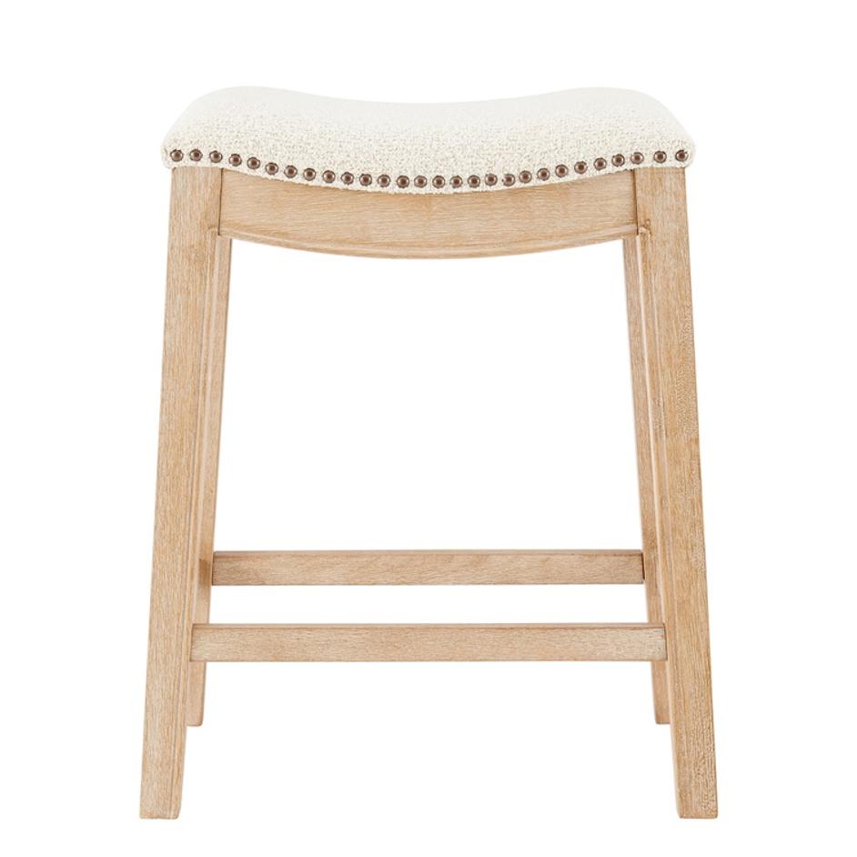 Elmo KD Fabric Counter Stool, Palladian Beige by New Pacific Direct