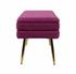 Ziva Plum Velvet Storage Bench by tov furniture