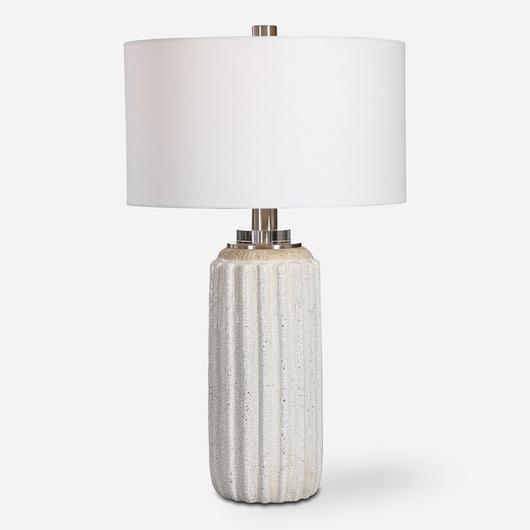 Azariah White Crackle Table Lamp by Uttermost