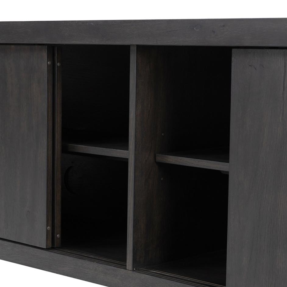 Laredo Media Console In Smoked Black Veneer by FOUR HANDS