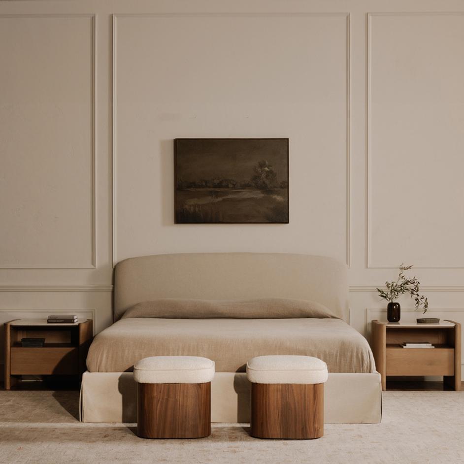 Sonny Stool Walnut by Moes Home