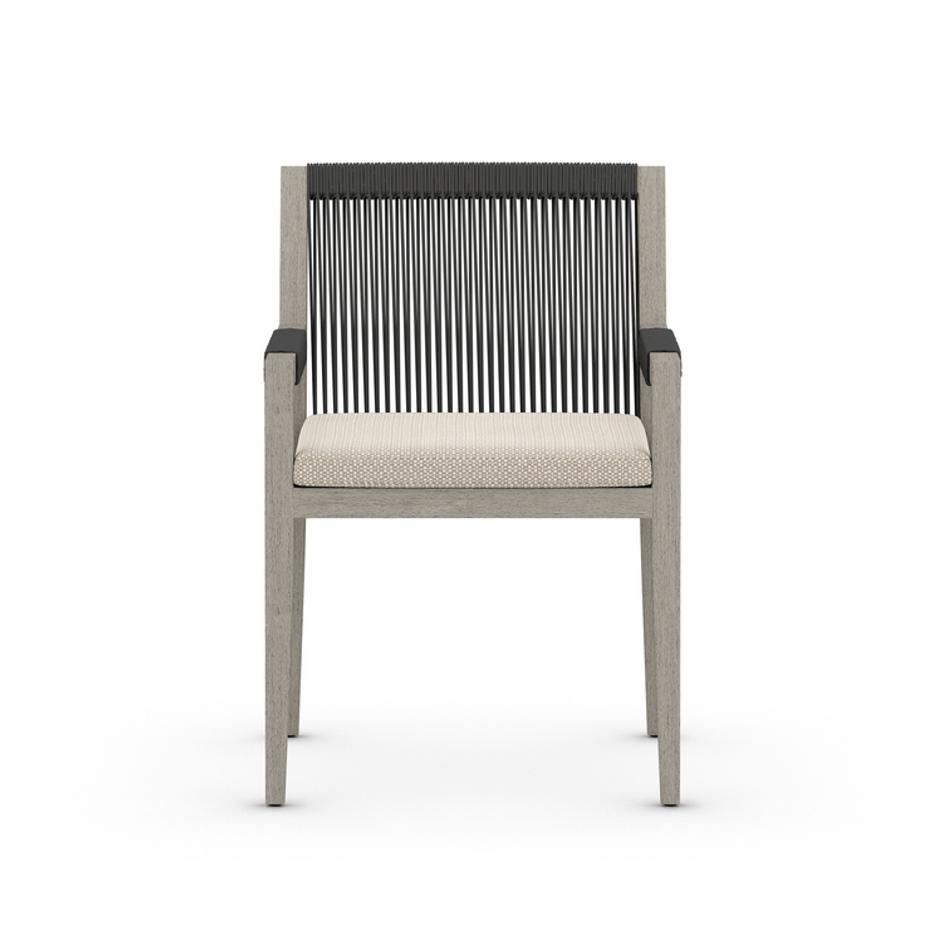 Sherwood Dining Armchair In Grey/Faye Sand by FOUR HANDS