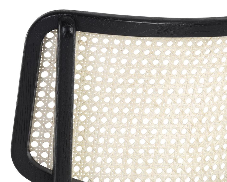 Annex Dining Chair - Black - Velvet Black by Sunpan