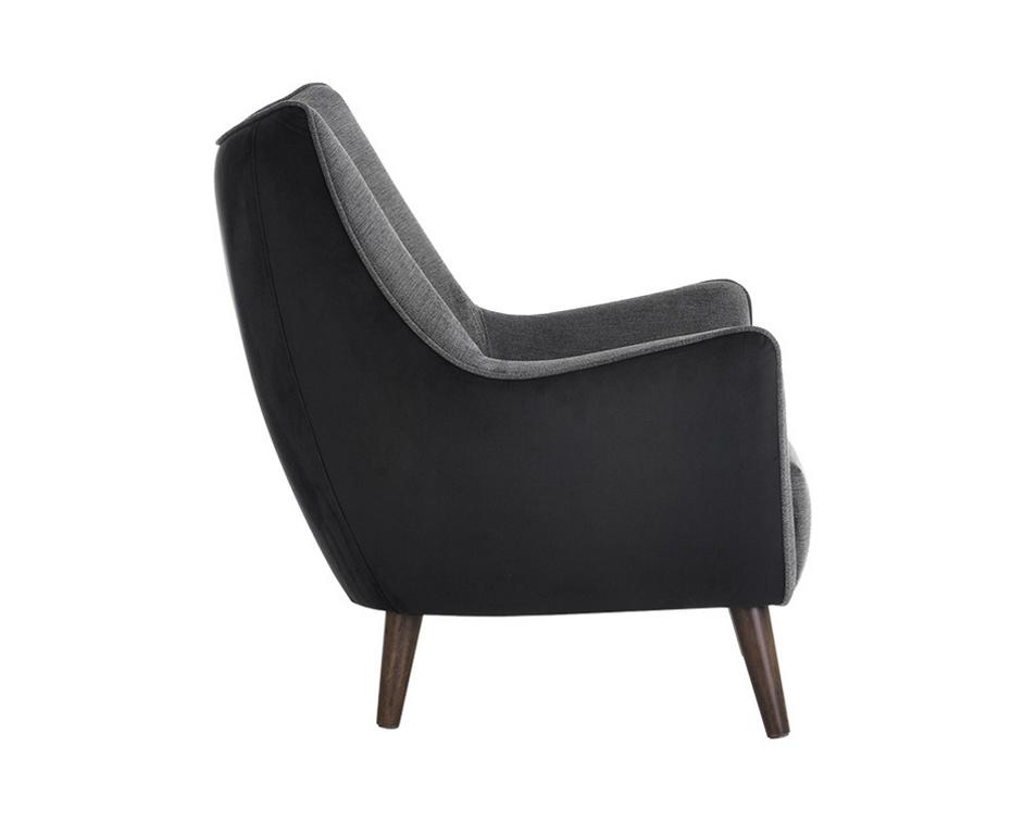 Sorrel Armchair - Polo Club Kohl Grey / Abbington Black by Sunpan