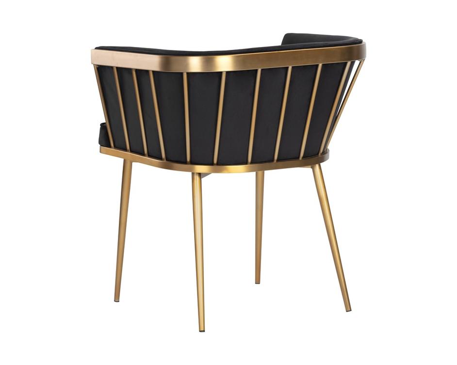 Caily Dining Armchair - Abbington Black by Sunpan