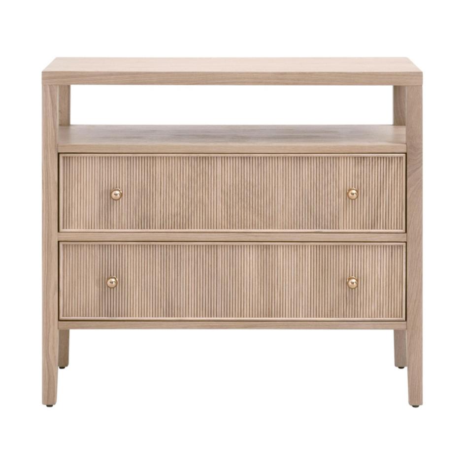 Highland Open Shelf, 2-Drawer Nightstand by Essentials For Living