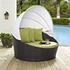 Minerva Canopy Outdoor Patio Daybed In Espresso Peridot by Modway Furniture