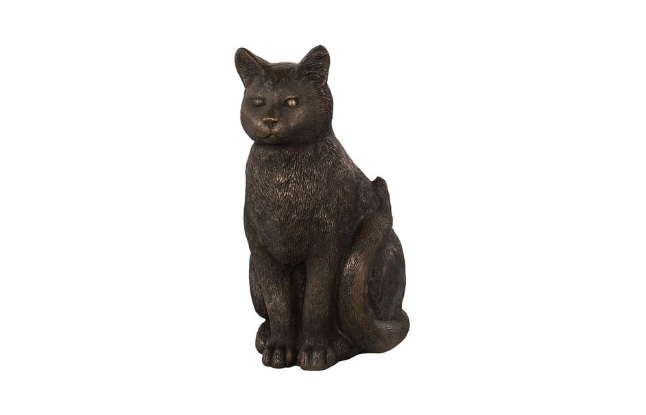 Cat Sitting Sculpture, Bronze by Phillips Collection