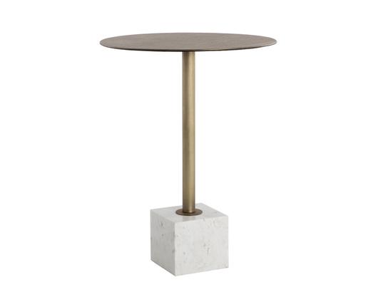 KATA BAR TABLE - WHITE MARBLE by Sunpan