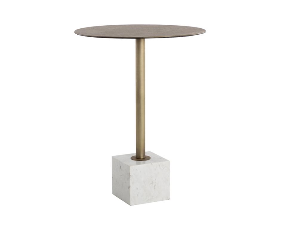 KATA BAR TABLE - WHITE MARBLE by Sunpan