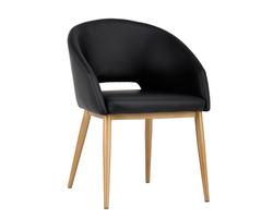 Thatcher Dining Chair - Antique Brass - Onyx by Sunpan