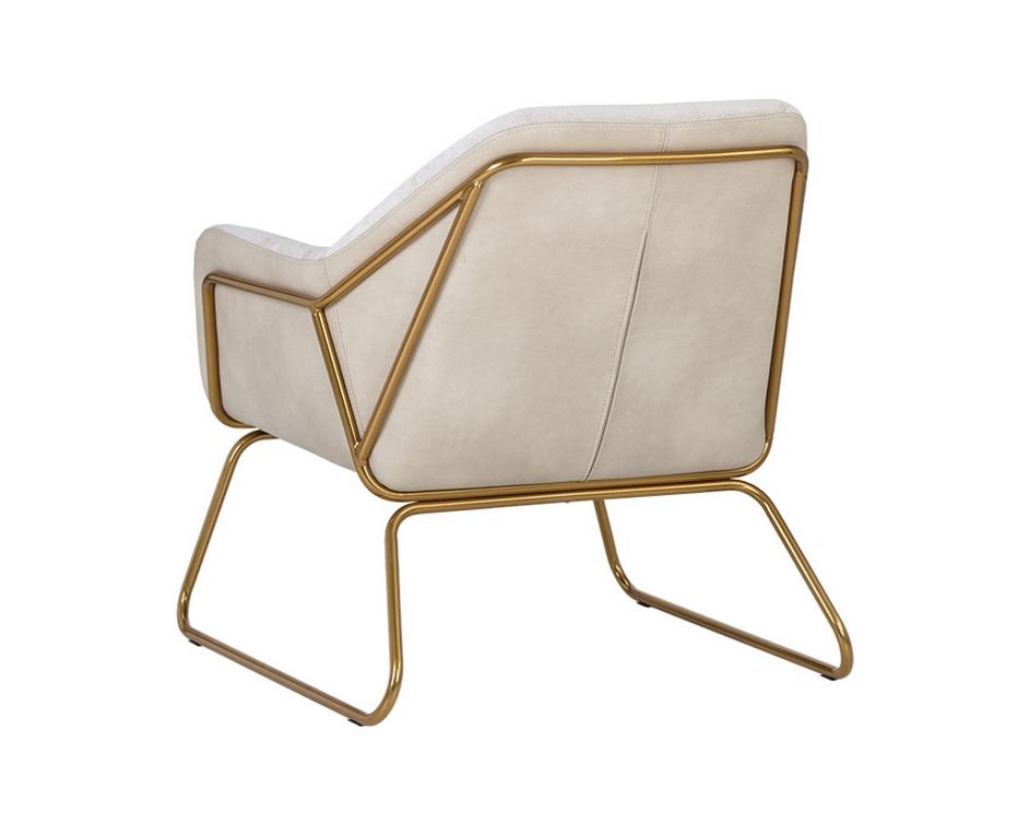 Watts Armchair - Gold - Polo Club Muslin / Bravo Cream by Sunpan