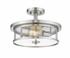 Savannah 2 Light Semi Flush Mount in Brushed Nickel Finish by Z-Lite