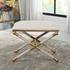 Socialite White Small Bench by Uttermost