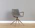 Andres Swivel Dining Armchair - Belfast Koala Grey by Sunpan