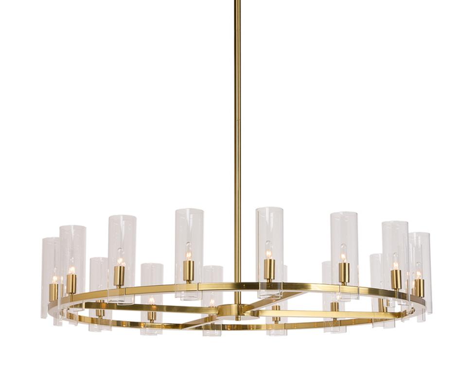 CLARABELLE CHANDELIER - LARGE - BRASS by Sunpan