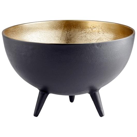 Inca Bowl In Matt Black And Gold by Cyan Design
