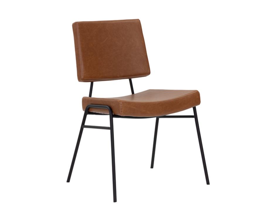 BRINLEY DINING CHAIR - BLACK - HAZELNUT by Sunpan