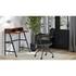 FOSTER SWIVEL DESK CHAIR ONYX BLACK LEATHER by Moes Home