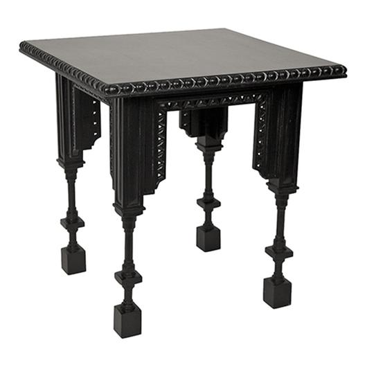 Luxor Side Table, Hand Rubbed Black by Noir Furniture