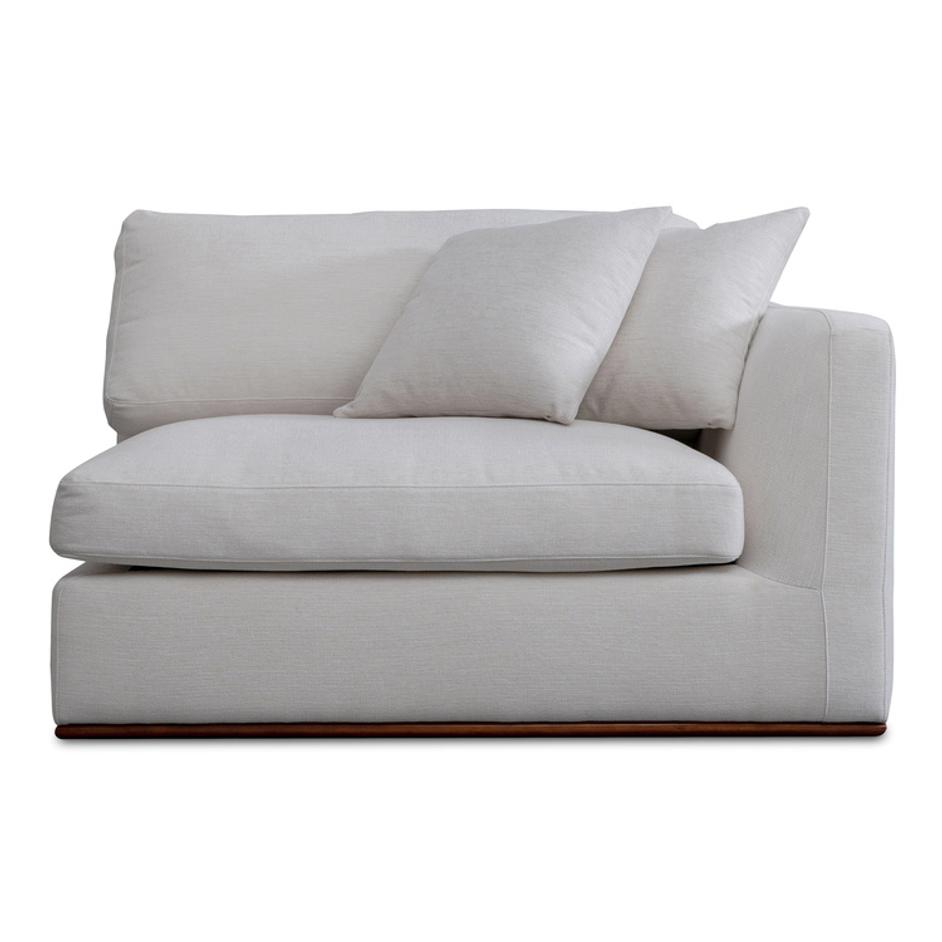 Rue Right Arm Facing Chair Off White by Moes Home