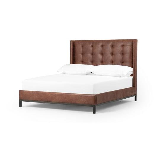 Newhall Queen Bed 55" in Tobacco by FOUR HANDS