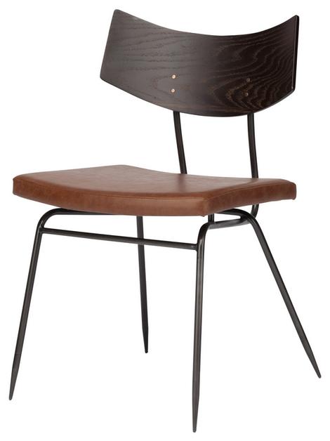 SOLI CARAMEL LEATHER DINING CHAIR by Nuevo Living