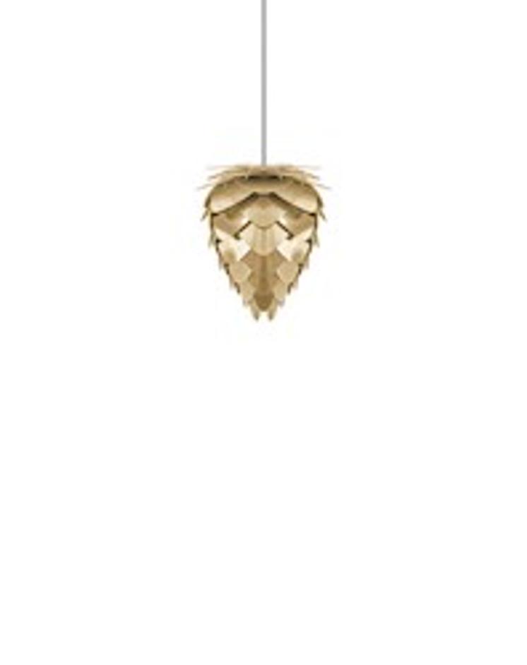 Conia Brass Medium Plug-In Pendant with Black Cord by UMAGE