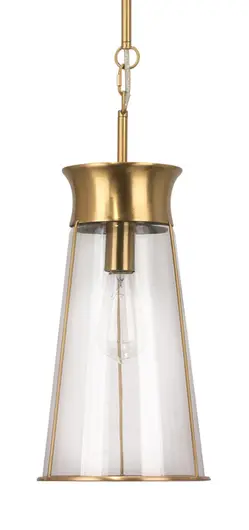 Nara 1-Light Pendant, Antique Brass by Jamie Young