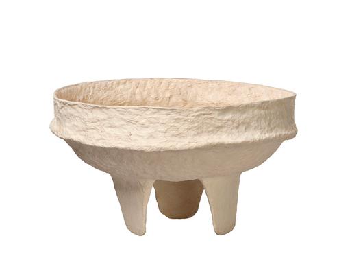 Field Cotton Mache Low Decorative Bowl, Cream by Jamie Young