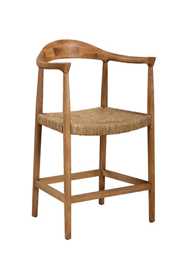Natural Abraham Counter Stool by Furniture Classics