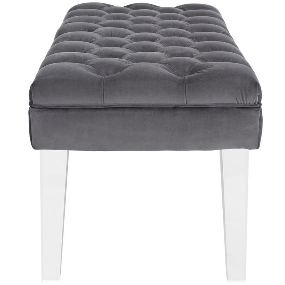 Percival Performance Velvet Bench In Gray by Modway Furniture