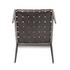Copenhagen 18" Buffalo Leather and Iron Dining Chair, Black by Home Trends & Design