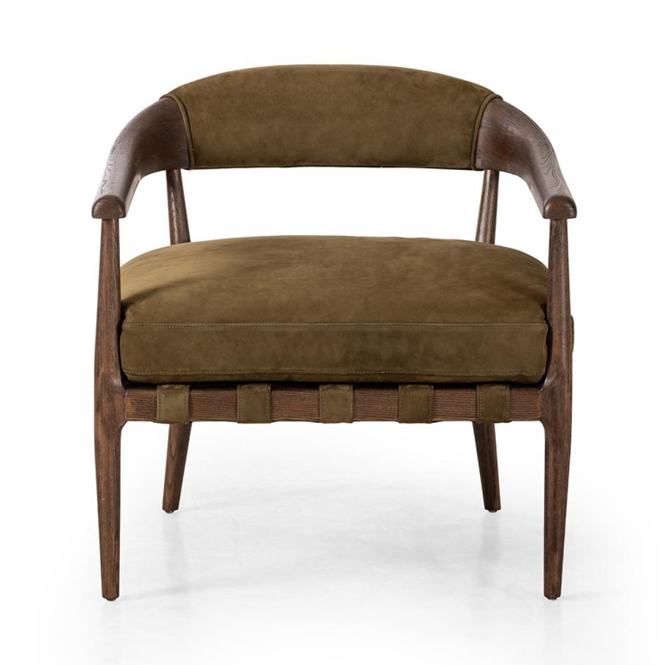 Dane Chair In Cottswald Moss Nubuck by FOUR HANDS