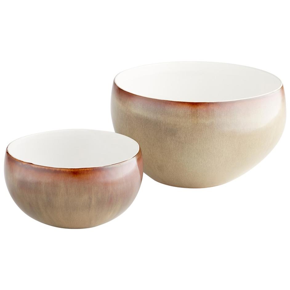 Marbled Dreams Bowl in Olive Glaze by Cyan Design