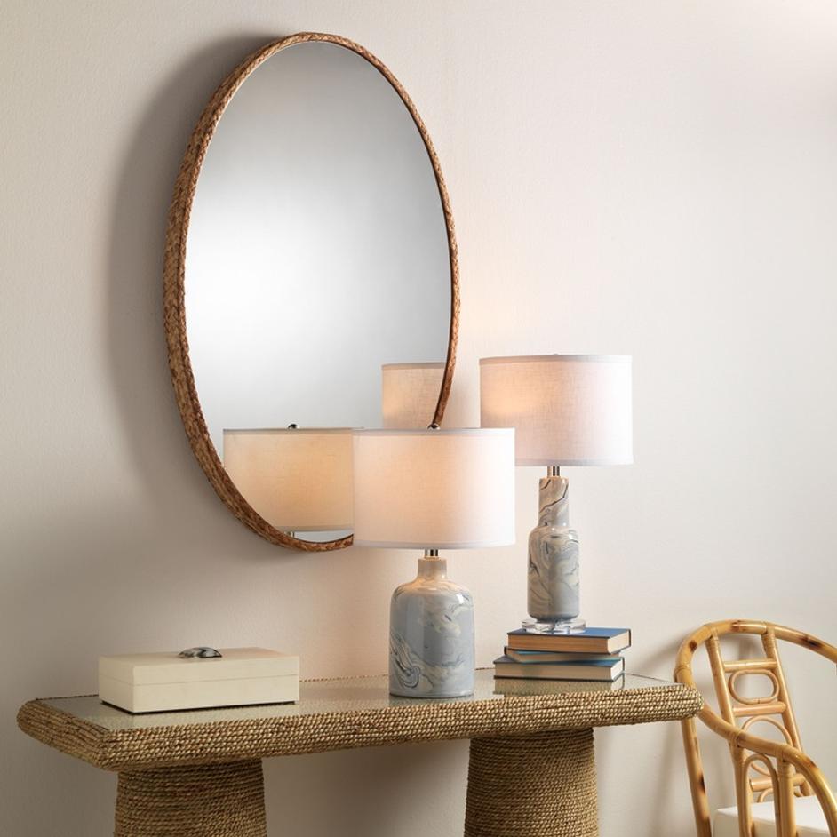 Sparrow Braided Oval Mirror by Jamie Young