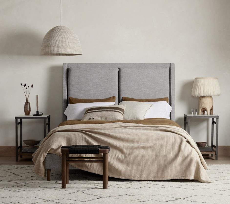 Potter King Bed - Manor Grey by Four Hands